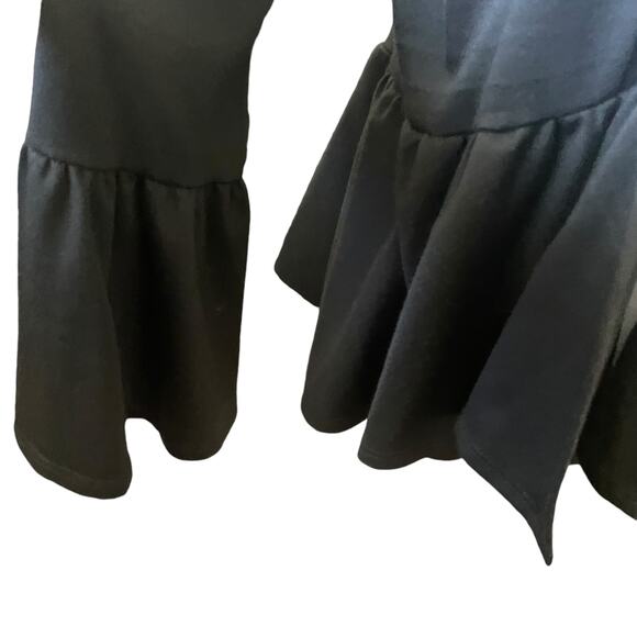 Pebble & Stone Women Cardigan M Black Open Front Peplum Hem Whimsigoth Cottage - Picture 5 of 10